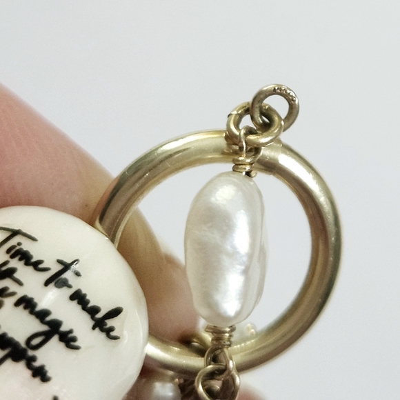 14K Gold Amethyst Pearl Drop Necklace - Picture 11 of 12